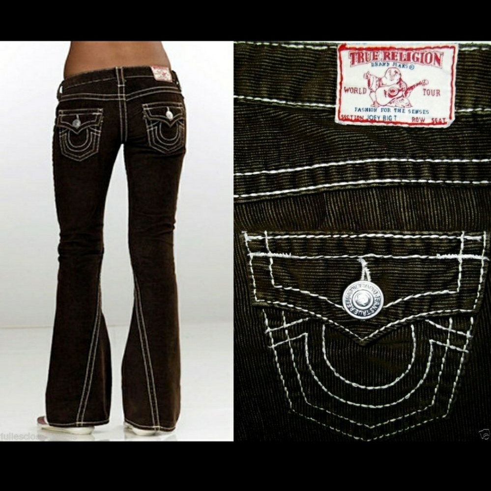 True Religion  SIZE 29 Joey Big T Black Corduroy